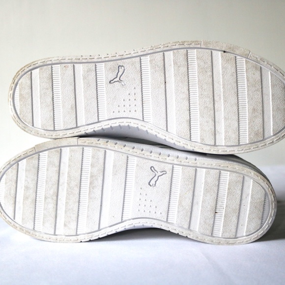 PUMA Jada White Leather Sneakers Running Shoes Lace Up Women's Size 7 - Picture 7 of 9